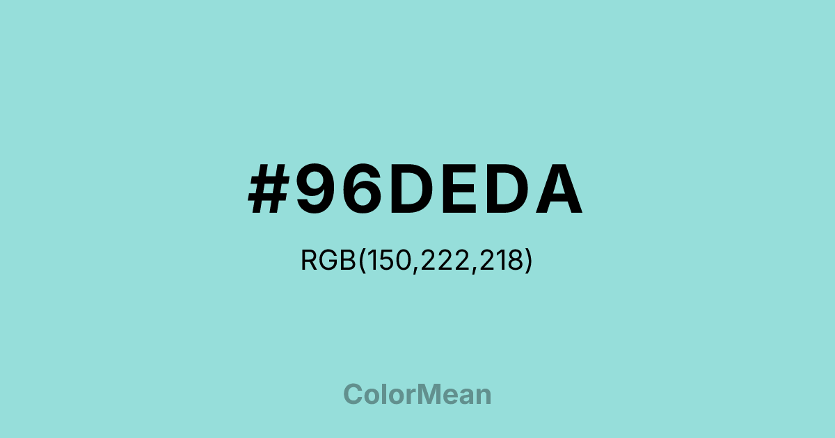 #96DEDA color swatch