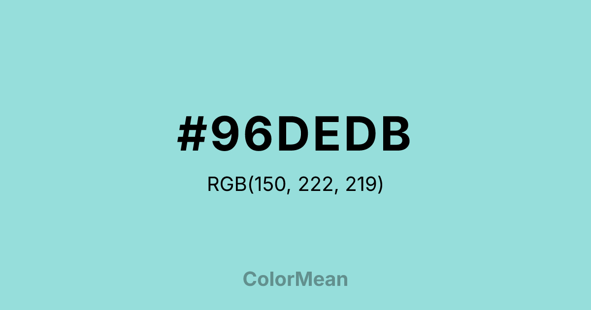 #96DEDB color swatch