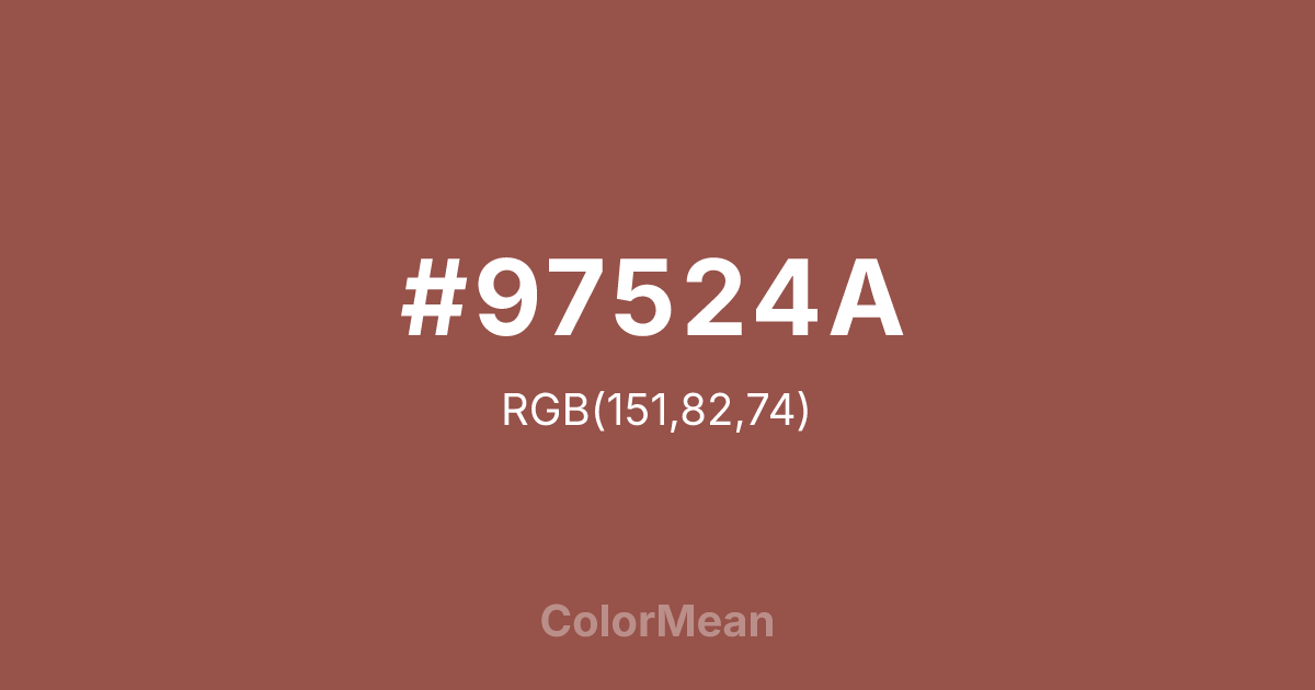 #97524A color swatch