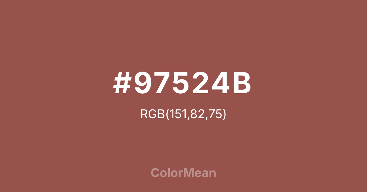 #97524B color swatch