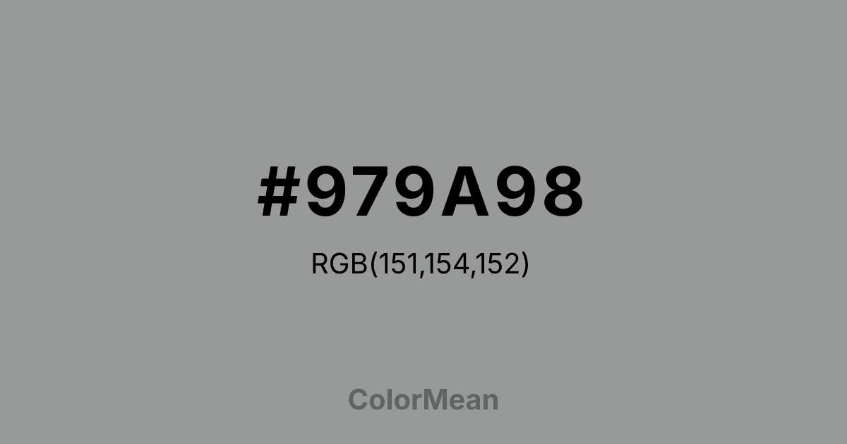 #979A98 color swatch