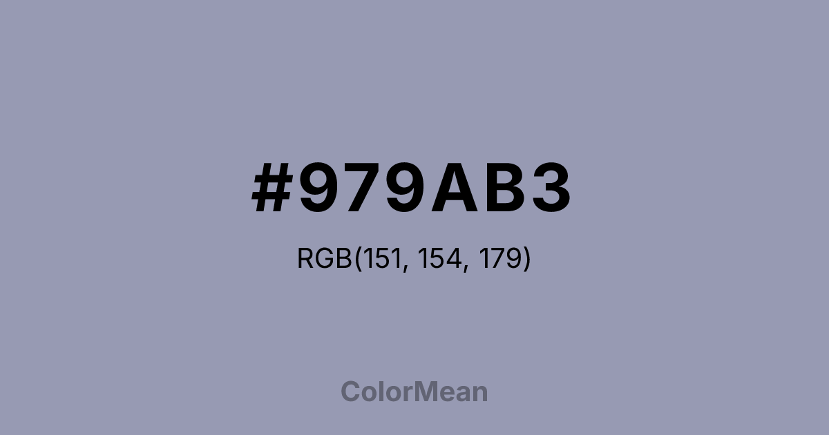 #979AB3 color swatch