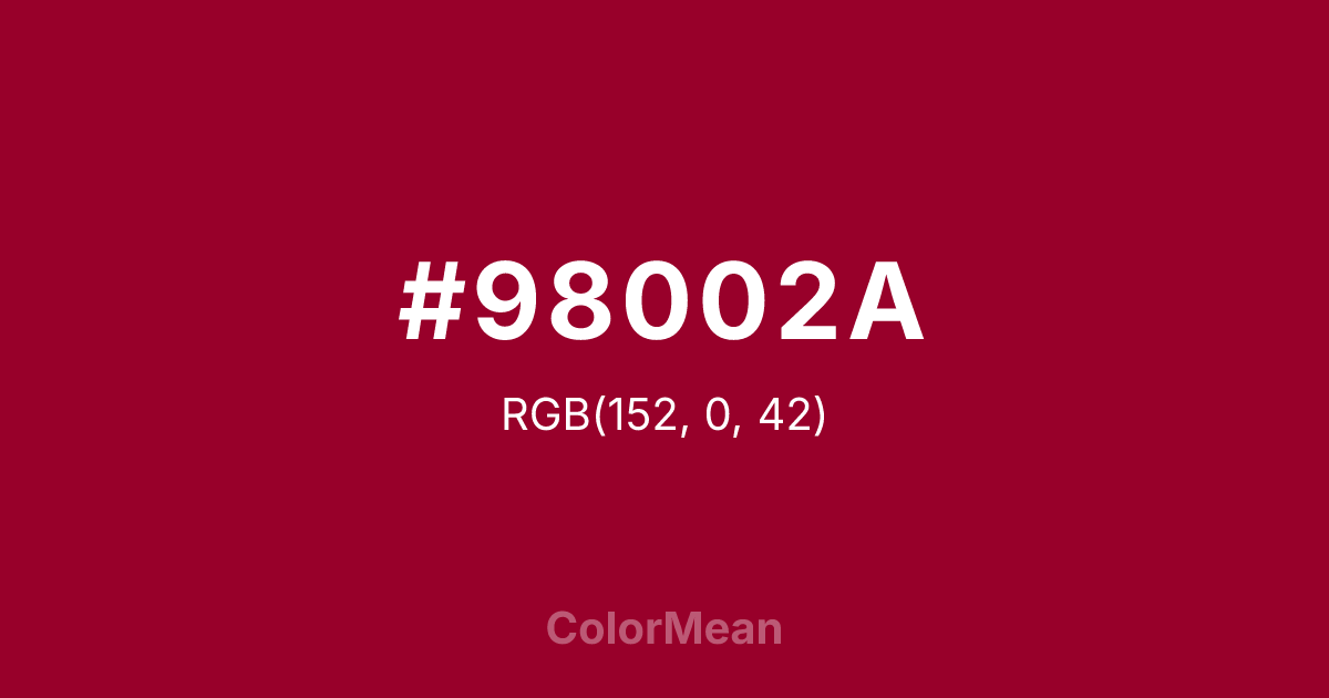 #98002A color swatch