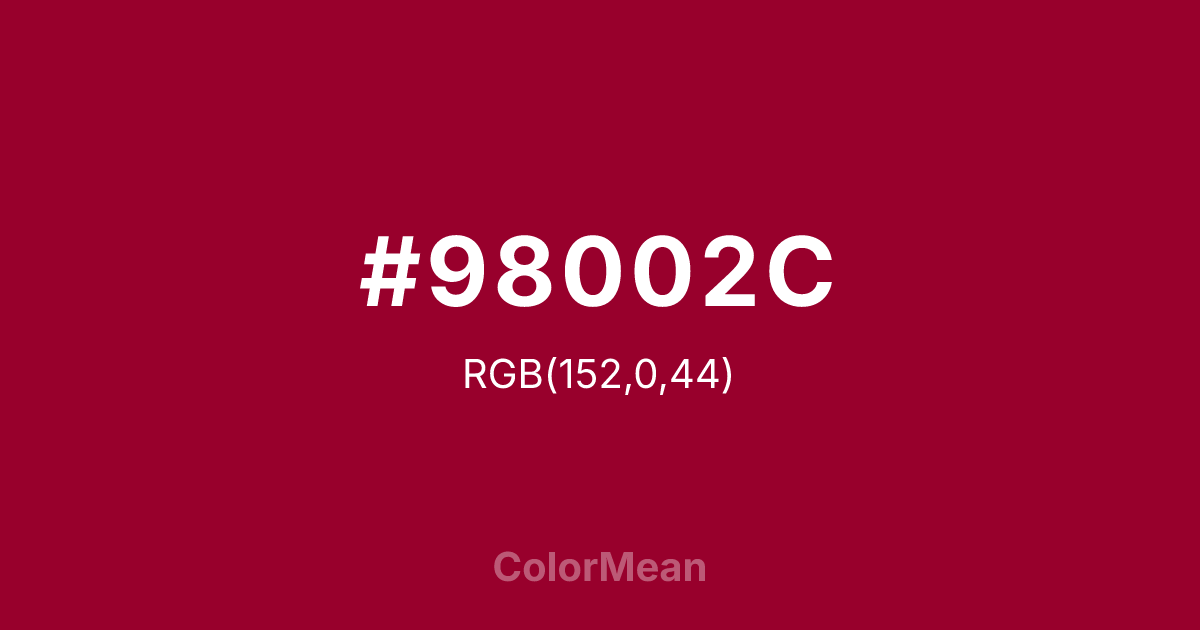 #98002C color swatch