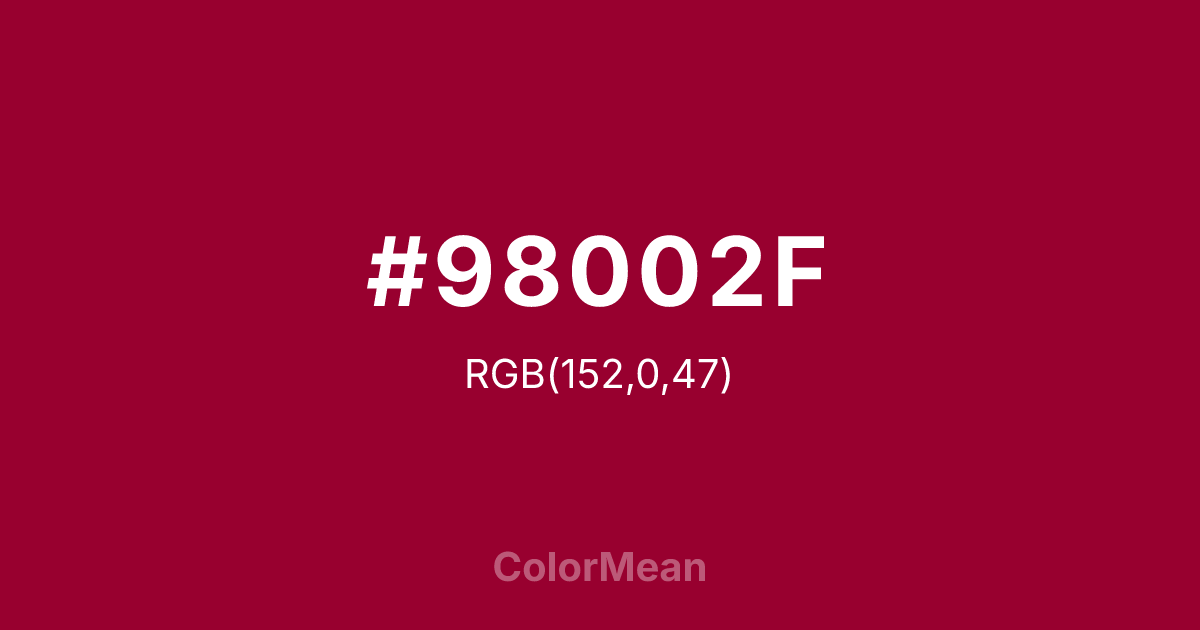 #98002F color swatch