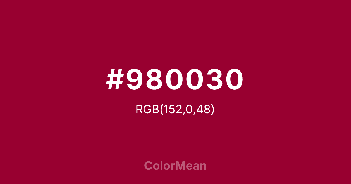 #980030 color swatch