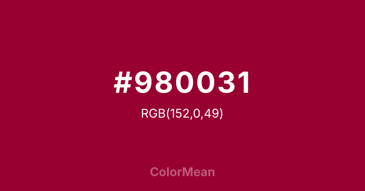 #980031 color swatch