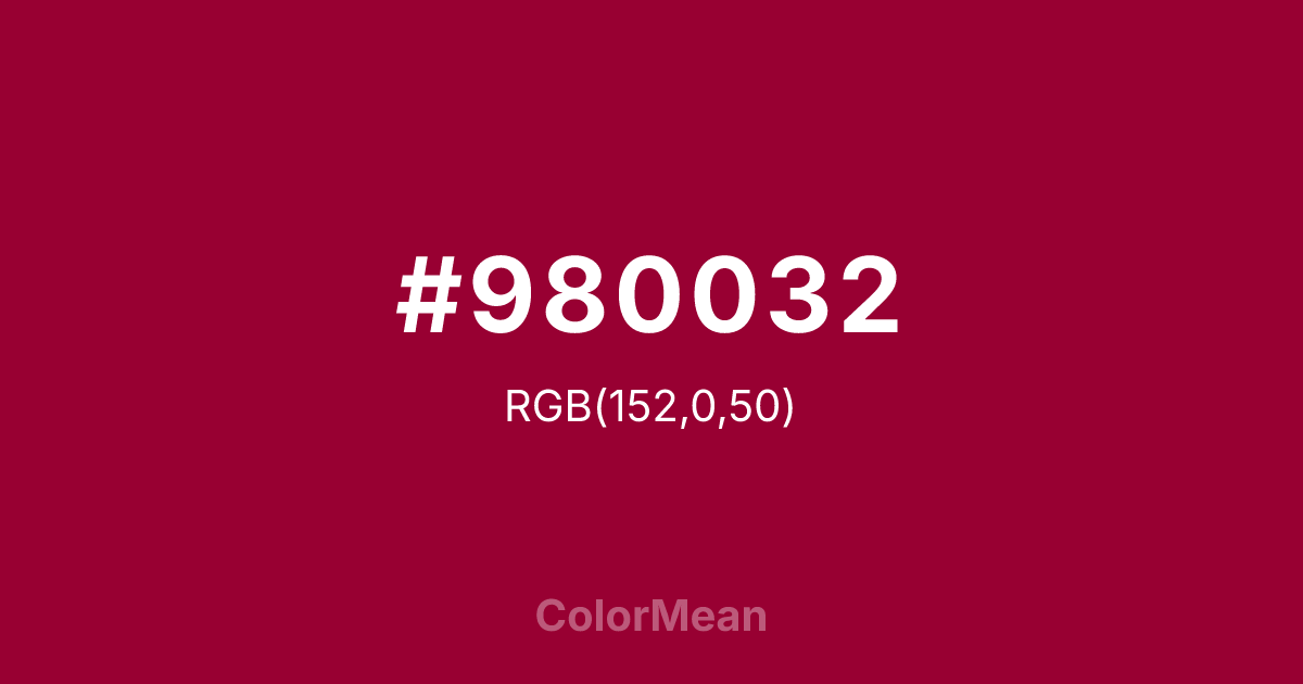 #980032 color swatch
