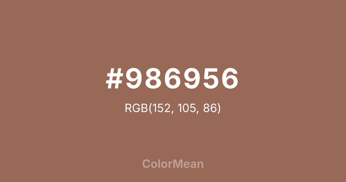 #986956 color swatch