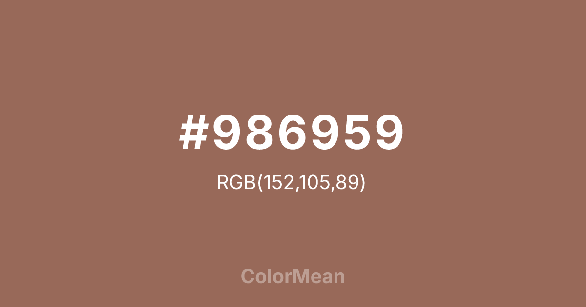 #986959 color swatch
