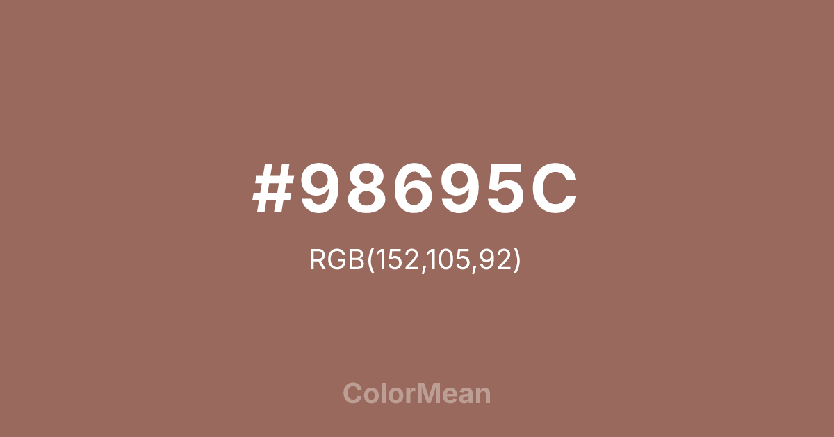 #98695C color swatch