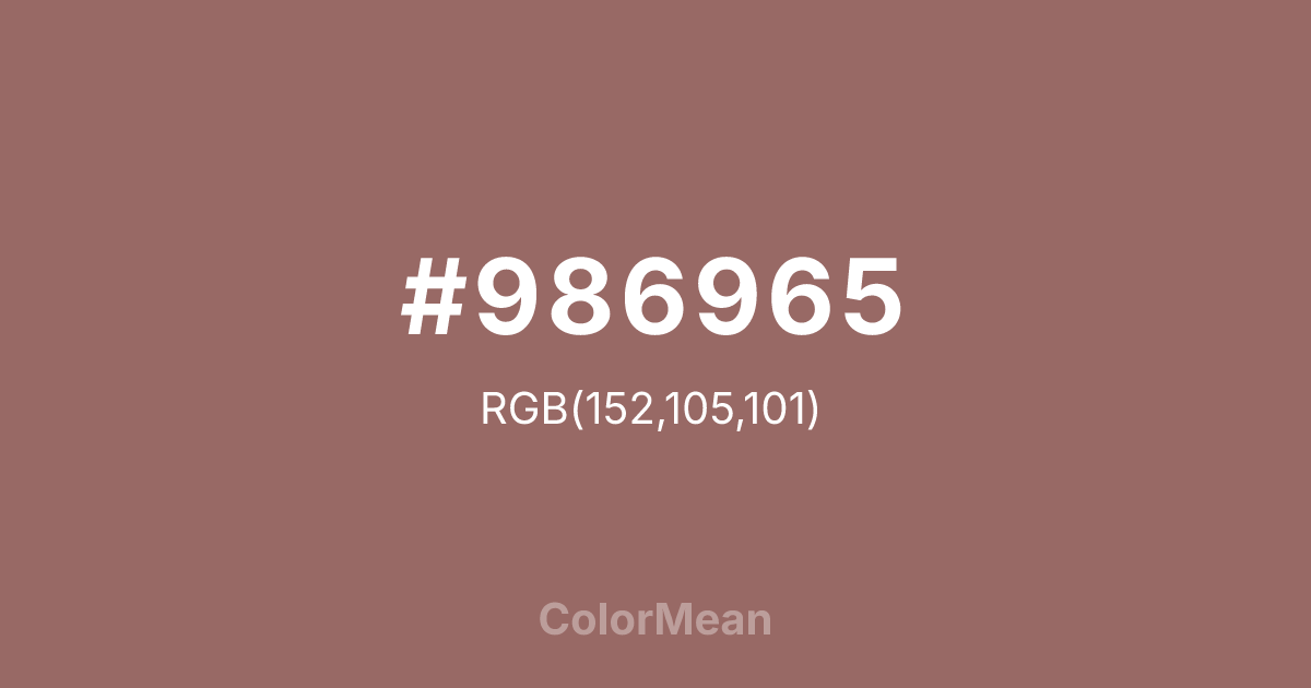 #986965 color swatch