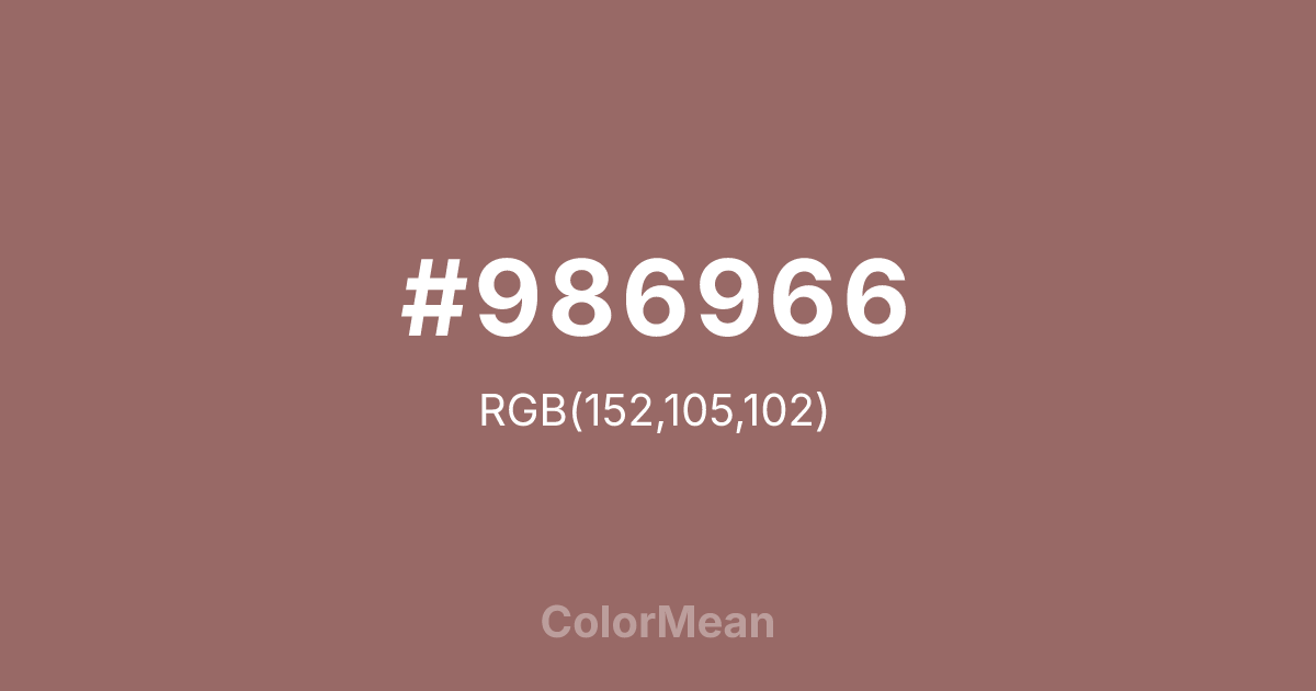#986966 color swatch