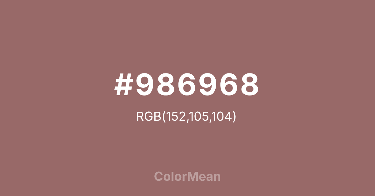 #986968 color swatch