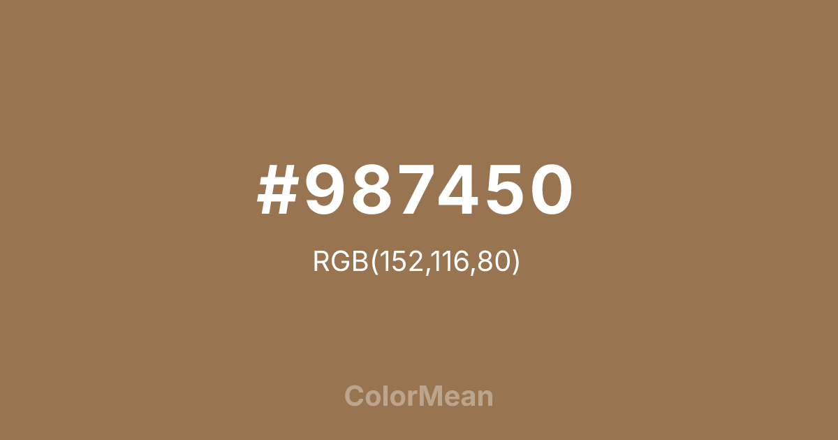 #987450 color swatch