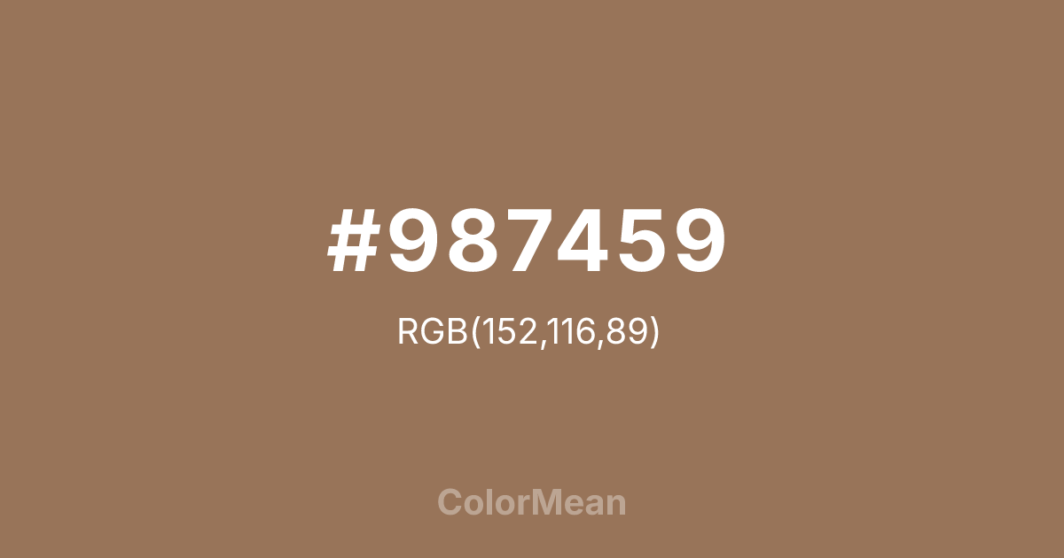 #987459 color swatch