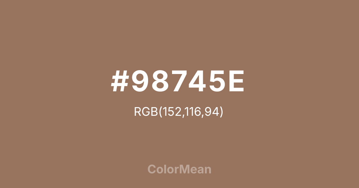 #98745E color swatch