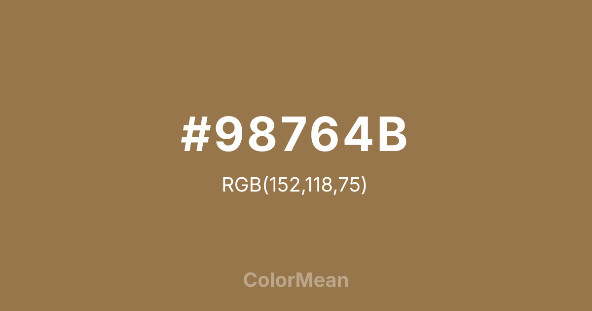 #98764B color swatch