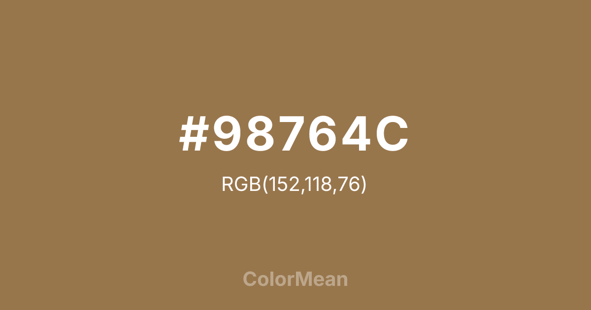 #98764C color swatch