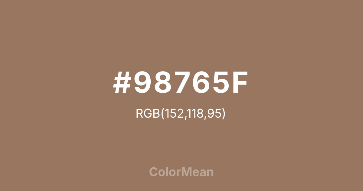 #98765F color swatch