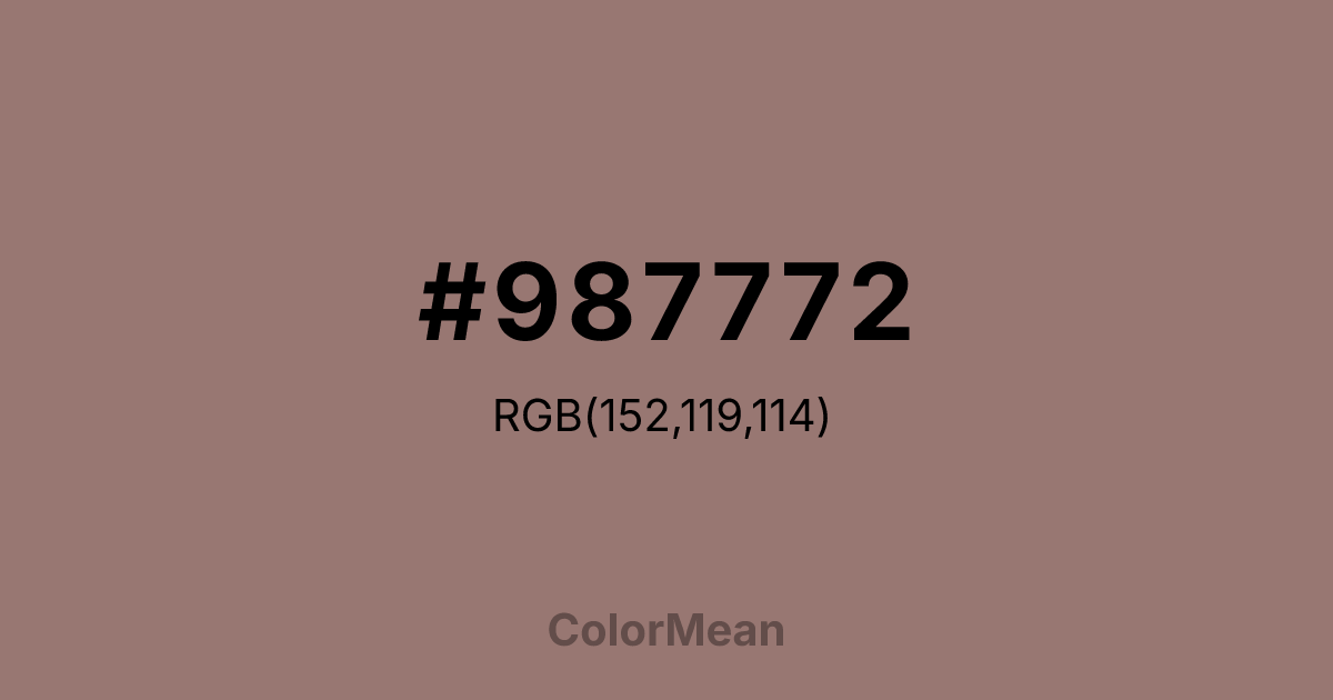 #987772 color swatch