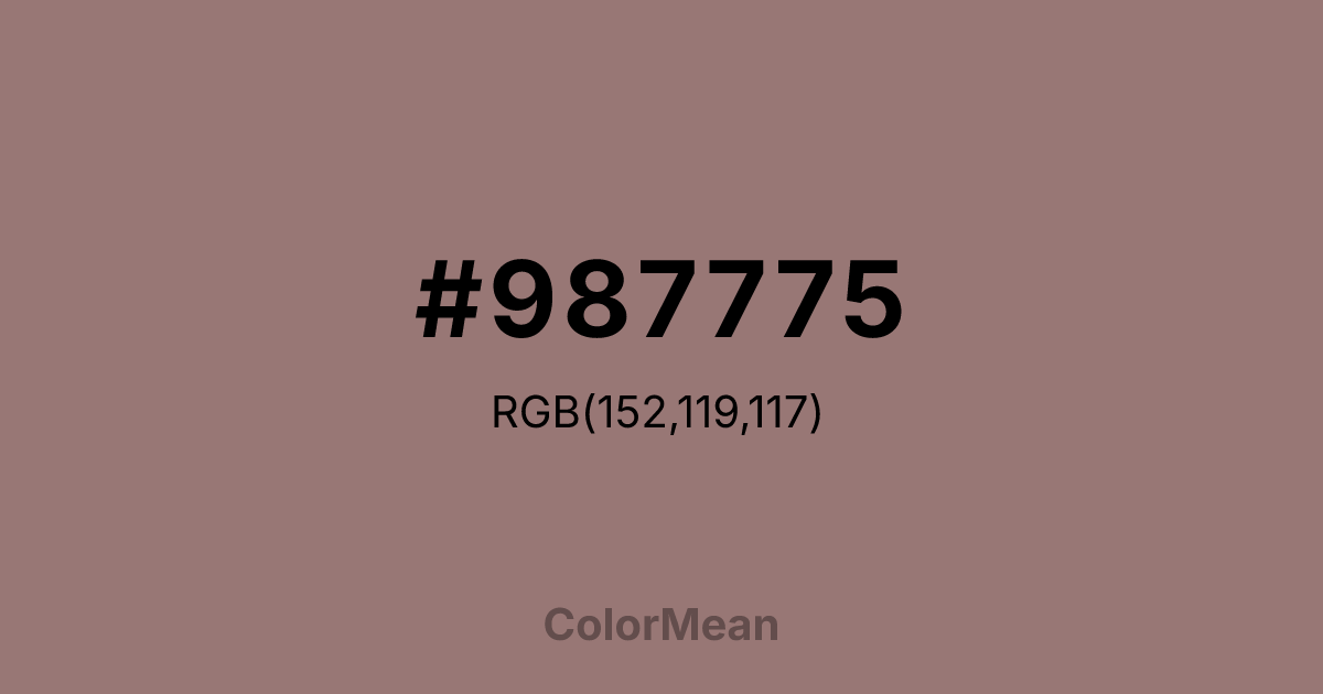 #987775 color swatch