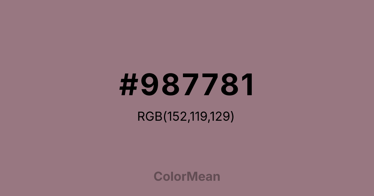 #987781 color swatch