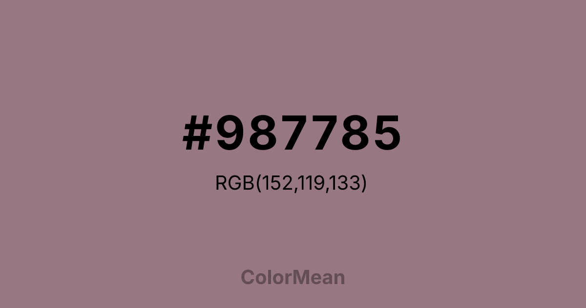 #987785 color swatch