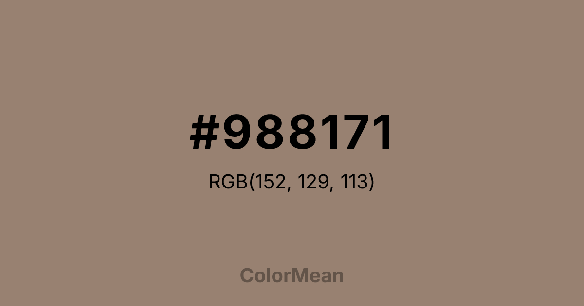 #988171 color swatch