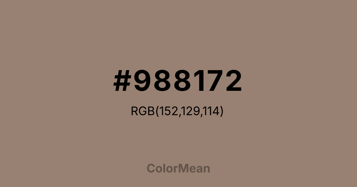 #988172 color swatch