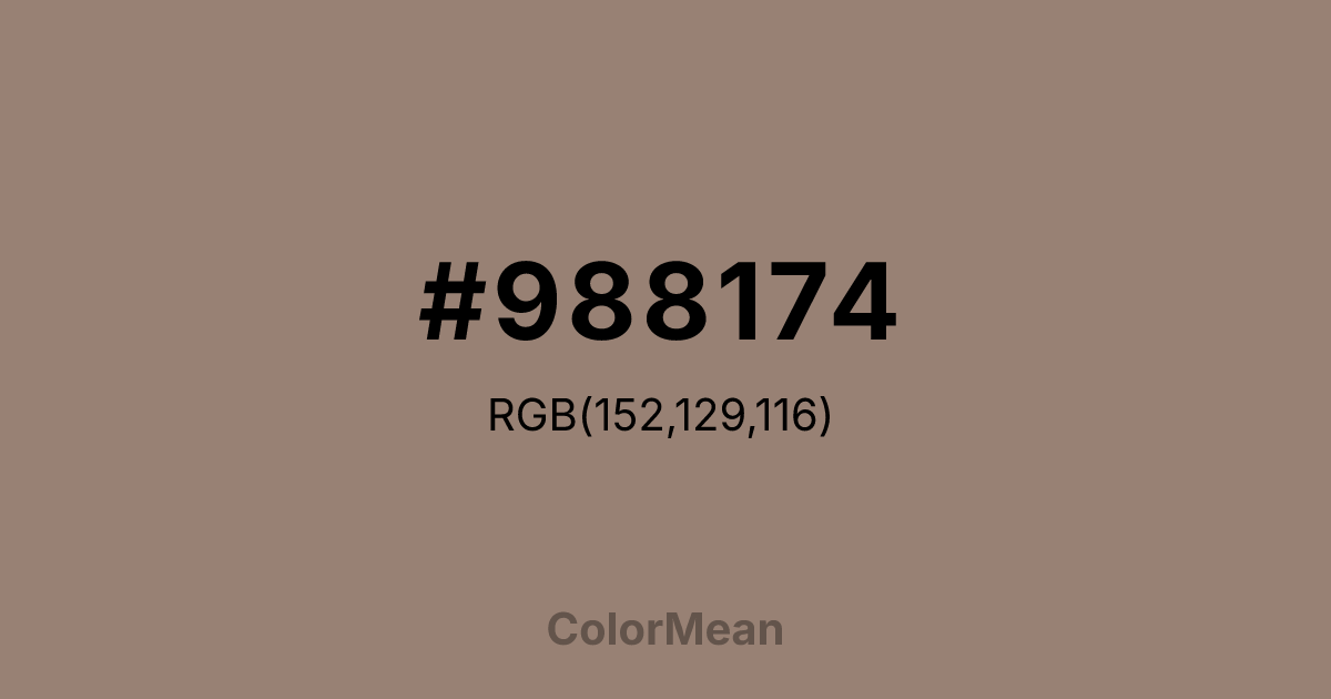 #988174 color swatch