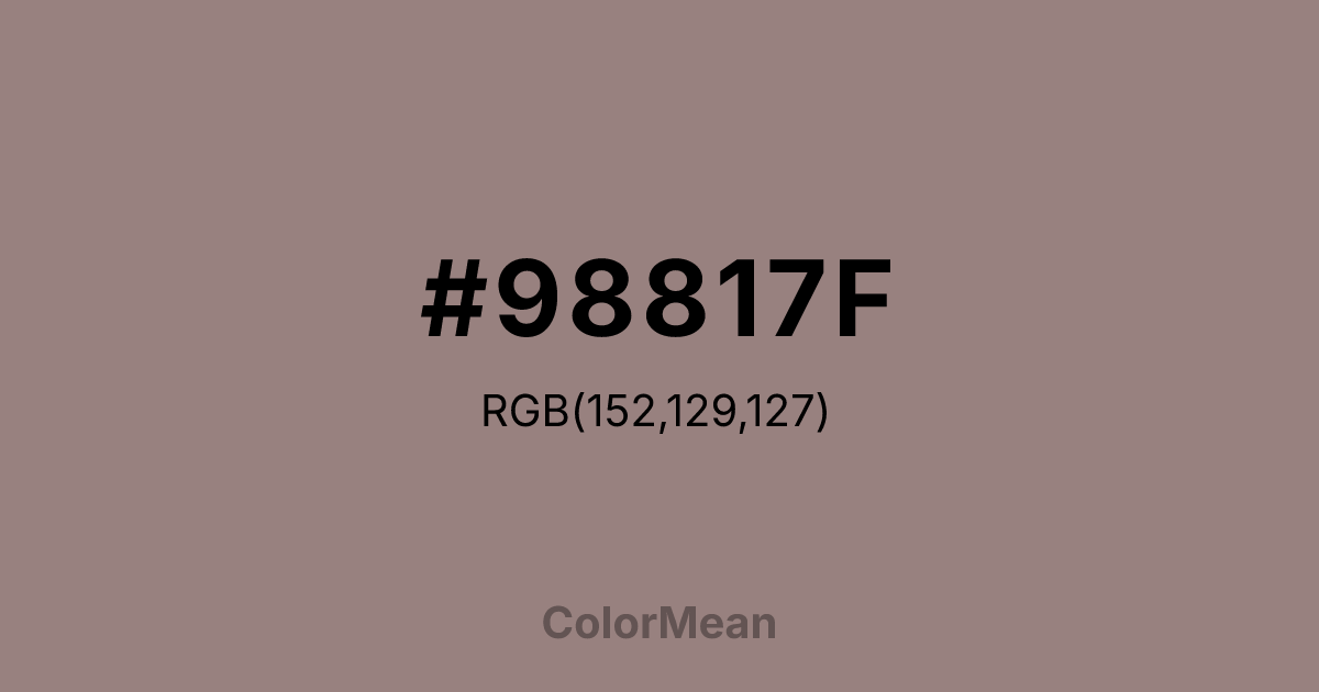 #98817F color swatch