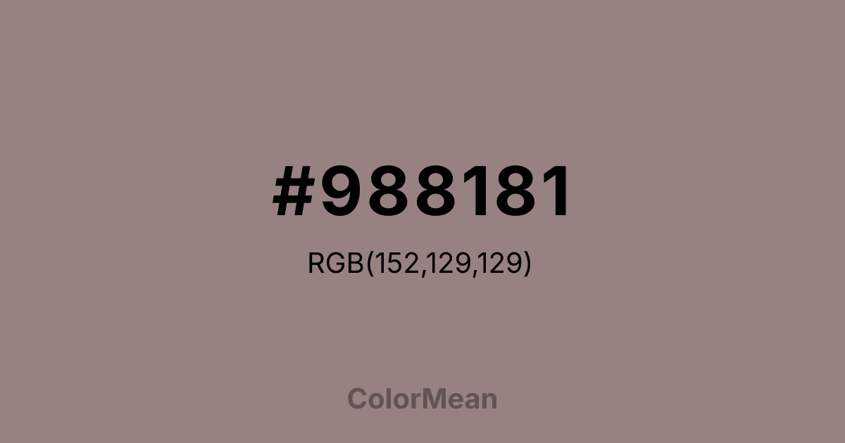 #988181 color swatch