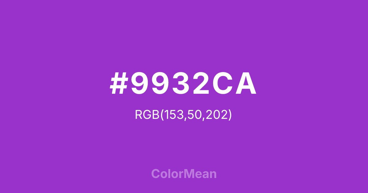 #9932CA color swatch