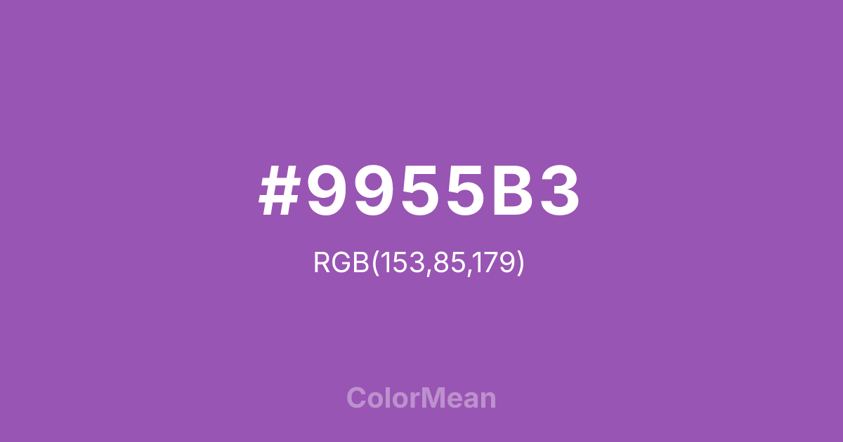 #9955B3 color swatch
