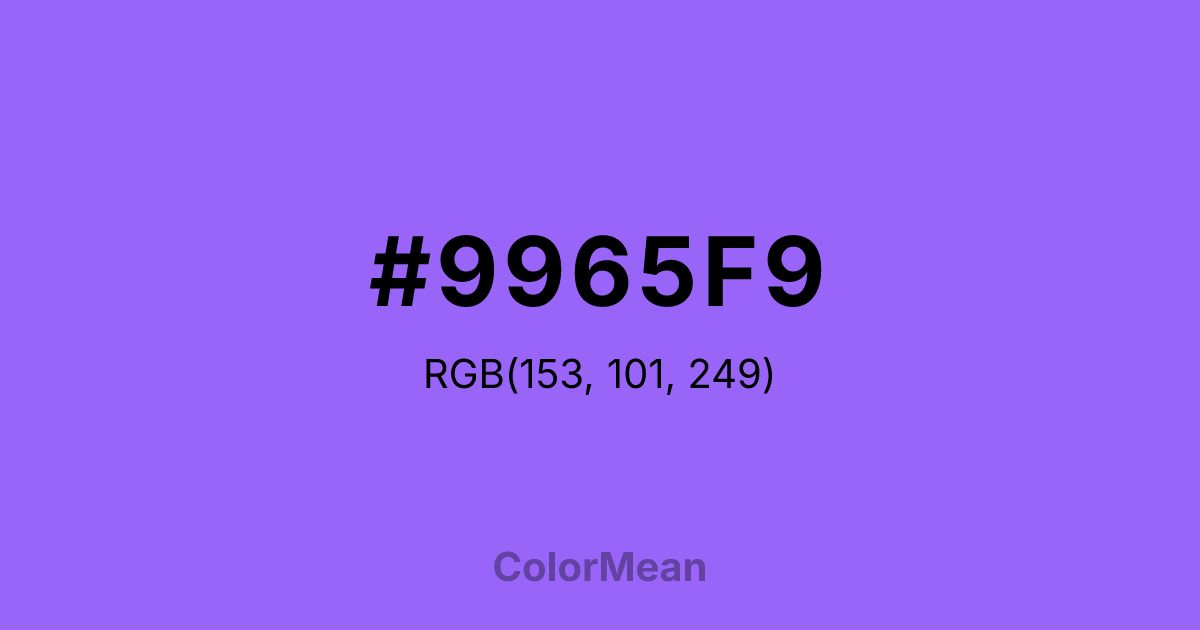 #9965F9 color swatch