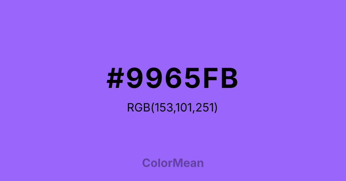 #9965FB color swatch