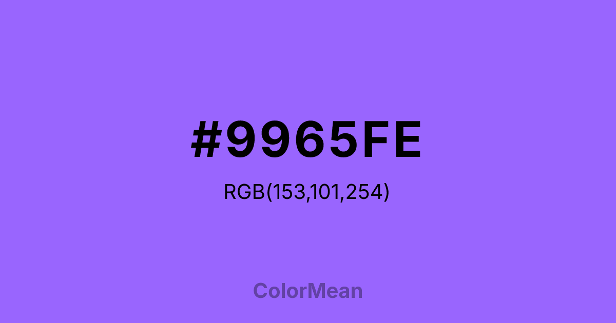 #9965FE color swatch