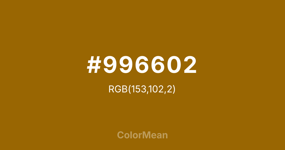 #996602 color swatch