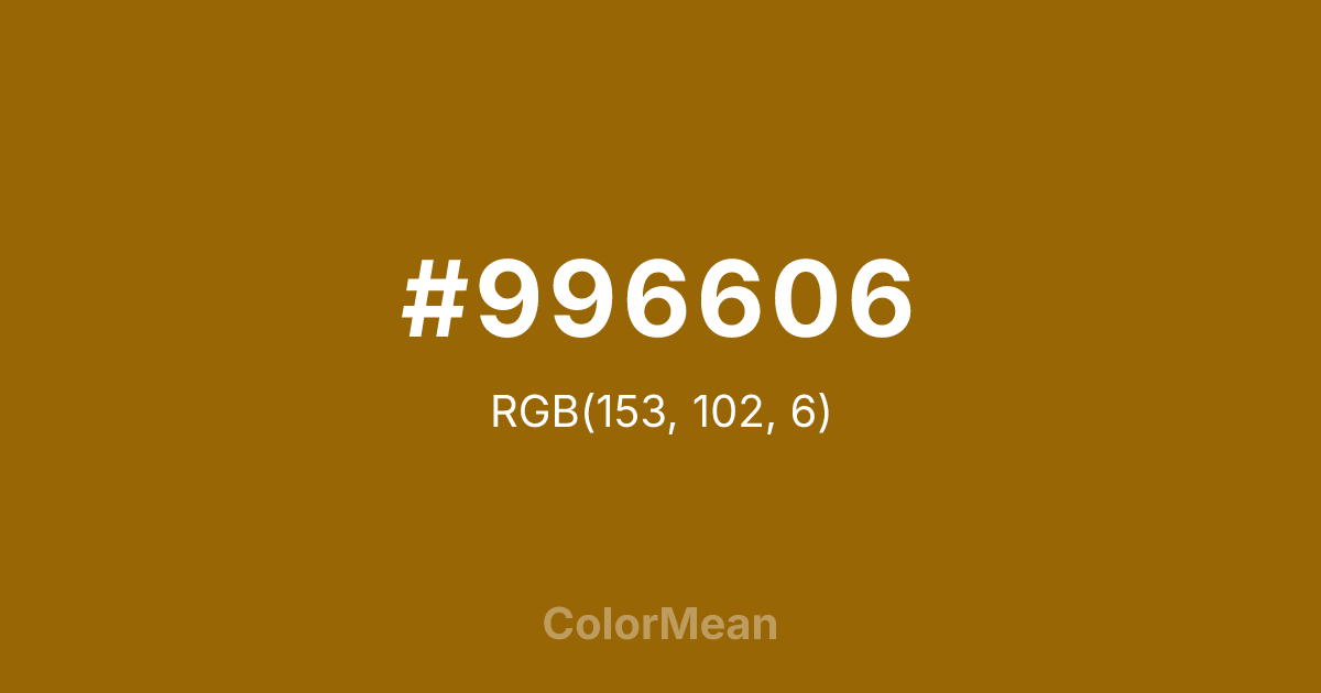 #996606 color swatch