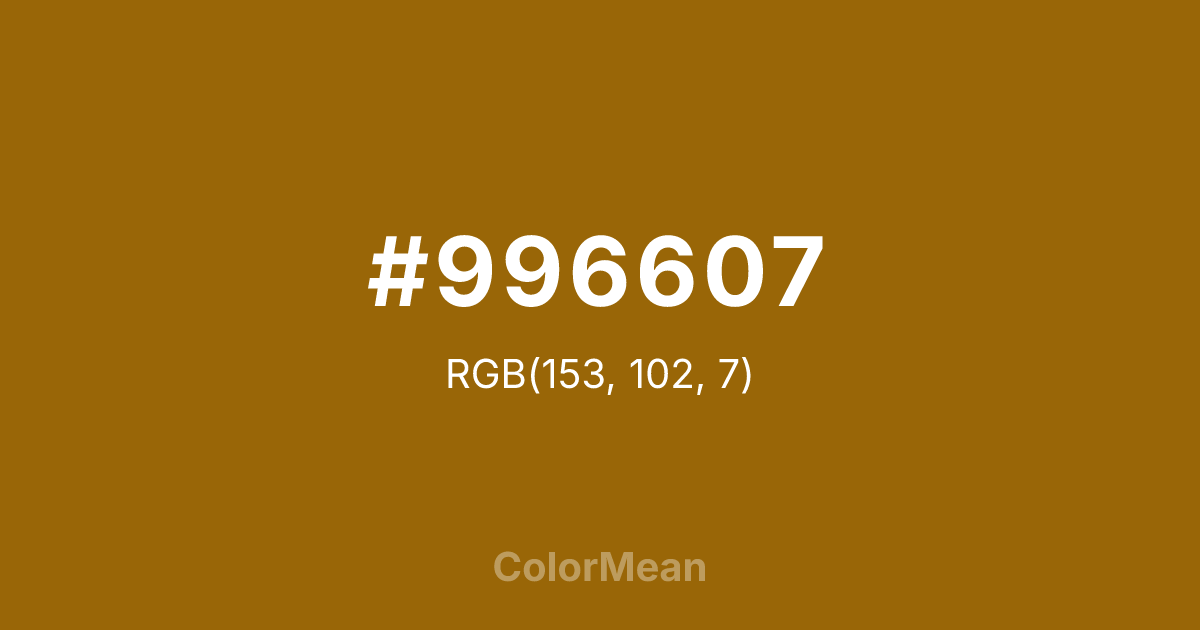 #996607 color swatch