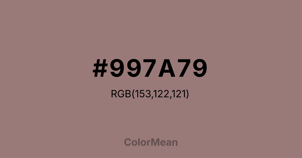 #997A79 color swatch