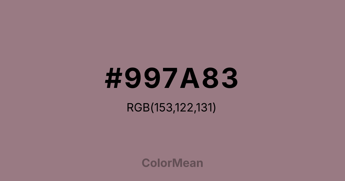 #997A83 color swatch