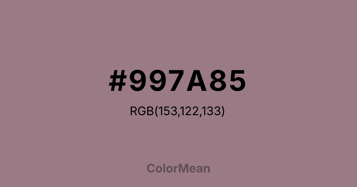 #997A85 color swatch