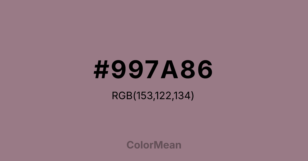#997A86 color swatch