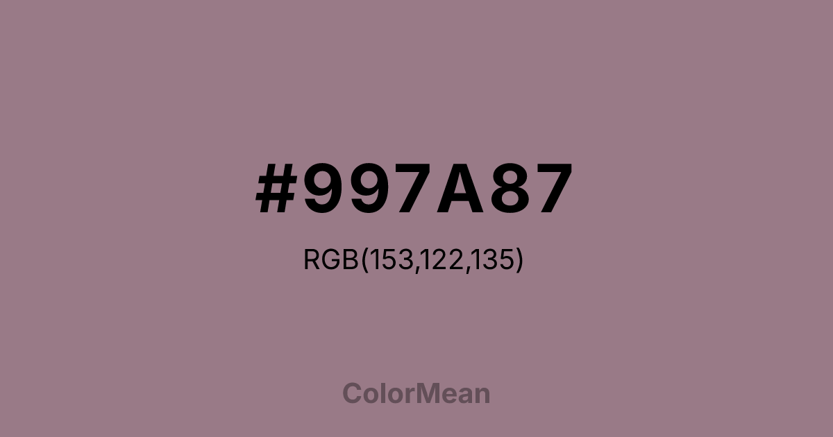 #997A87 color swatch