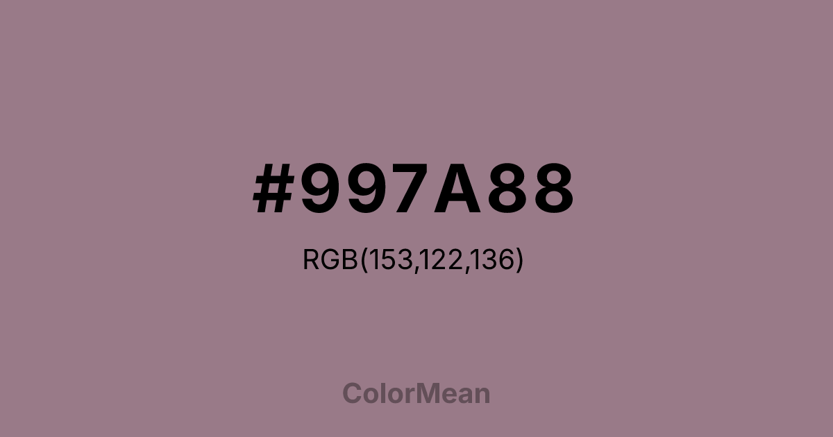 #997A88 color swatch