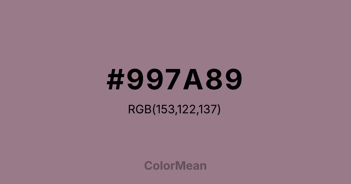 #997A89 color swatch
