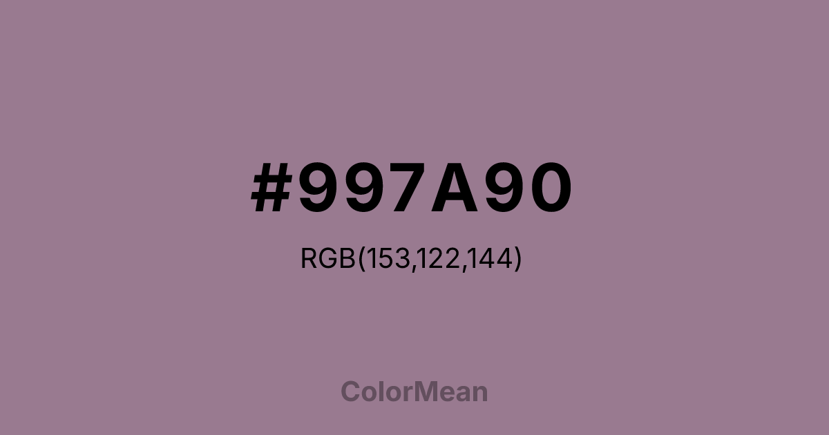 #997A90 color swatch