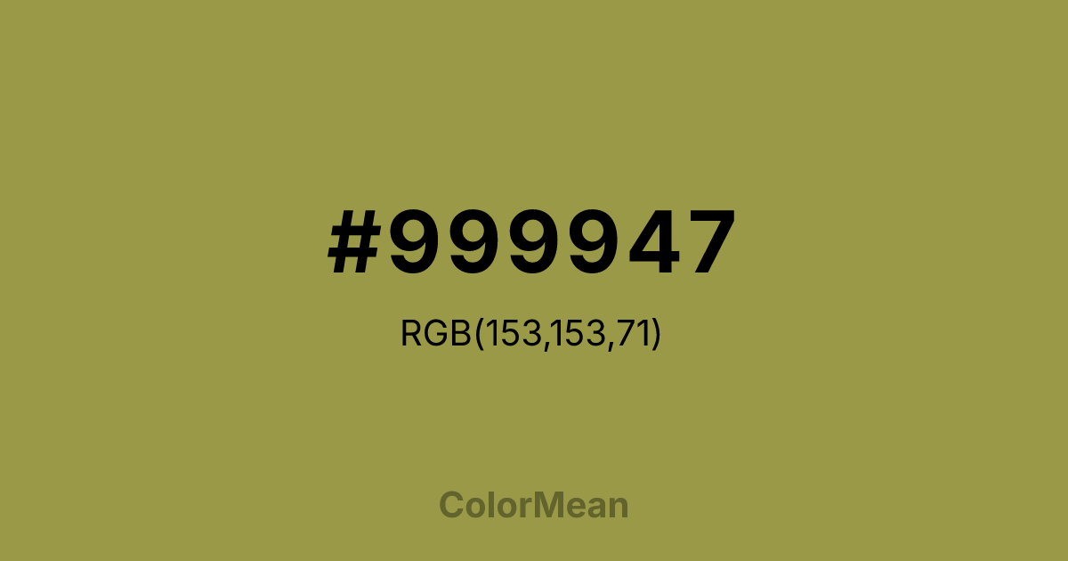 #999947 color swatch